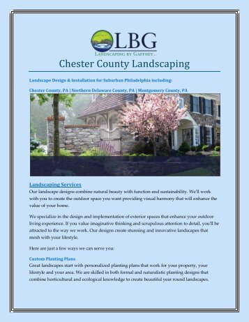 Chester County Landscaping