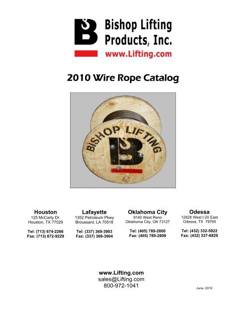 wire rope lafayette la brands