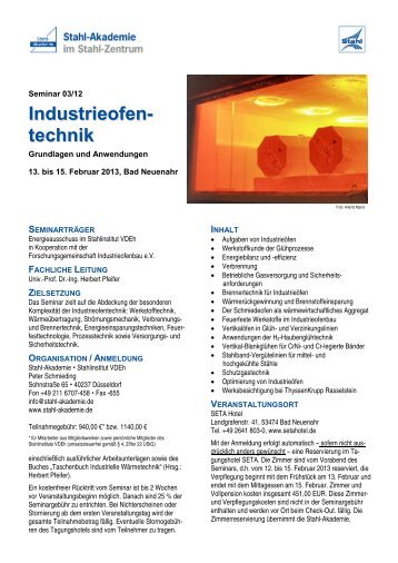 Industrieofen- technik - Stahl Akademie