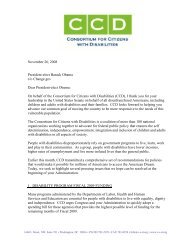 CCD Letter to Obama Short-Term Initiatives - Consortium for ...