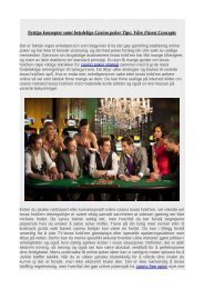 Nyttige konsepter samt betydelige Casino poker Tips: Våre Finest Concepts