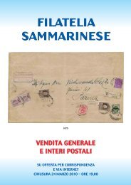 VENDITA GENERALE E INTERI POSTALI - Filatelia Sammarinese