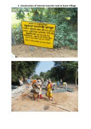 Glimpses of on-going projects at Ranibandh - Bankura