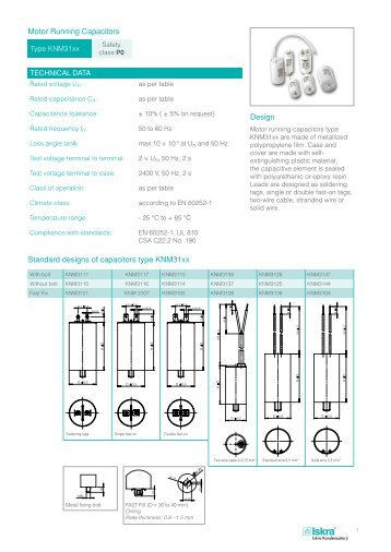 Design Motor Running Capacitors Standard ... - Eshop-Rychle.cz