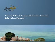 Amazing Safari Getaway with Exclusive Tanzania Safari & Tour Package
