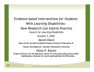 Evidence-based Interventions for Students With Learning Disabilities