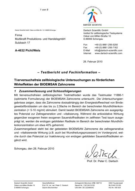 BIOEMSAN Zahncreme Testbericht - Multikraft