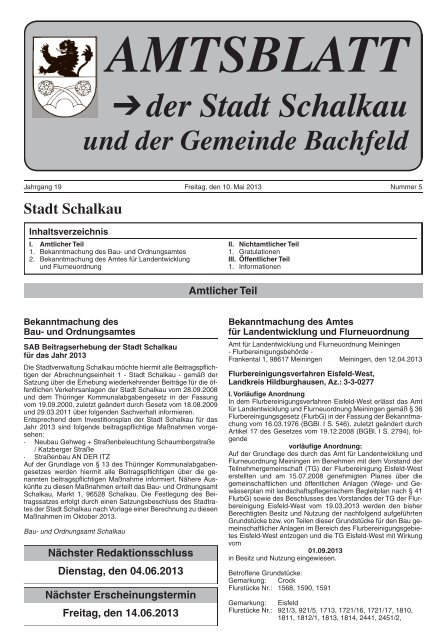 der Stadt Schalkau