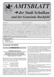 Gemeinde Bachfeld - Stadt Schalkau