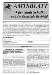 AMTSBLATT S der Stadt Schalkau