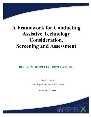 A Framework for Conducting Assistive Technology Consideration ...