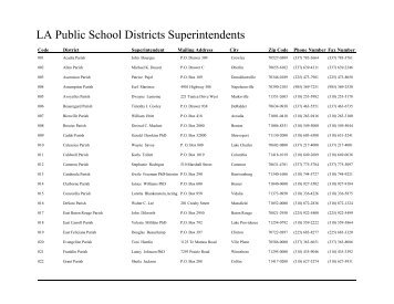 LA Public School Districts Superintendents
