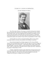 Colonel David Charles Collier - Committee of One Hundred