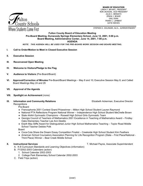 Fulton County letterhead - Fulton County Schools