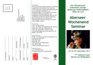 Aberseer Wochenend Seminar - Salzburger Volksliedwerk