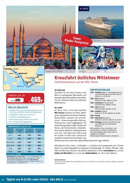 REWE Reisen Prospekt April 2015