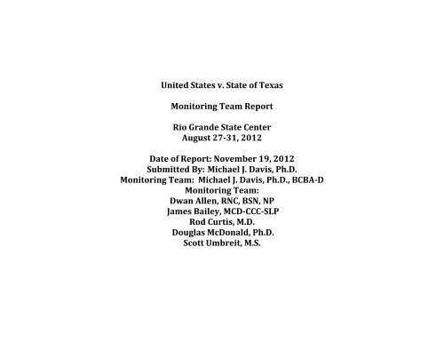 Report - Disability Rights Texas