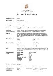 Product Specification - Friedrich Ingredients