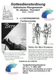 Gottesdienstordnung - St. Jakobus Thurndorf