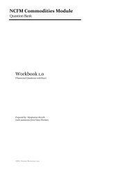Workbook 1.0 NCFM Commodities Module