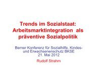 Referat v. Rudolf Strahm zur Arbeitsintegration als prÃ¤ventive ...