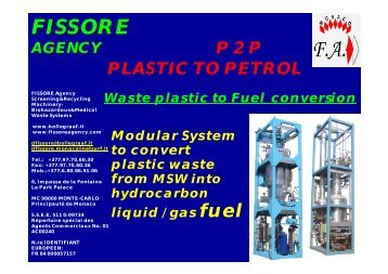 3) P2P FROM PLASTIC TO PETROL - Mar 08 - FISSORE Agency