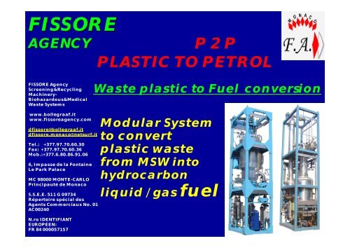 3) P2P FROM PLASTIC TO PETROL - Mar 08 - FISSORE Agency