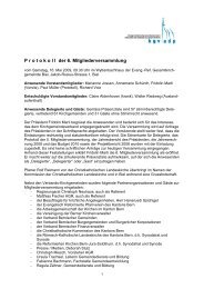 Protokoll der Mitgliederversammlung 2009 - beim ...