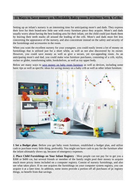 affordable nursery furniture sets