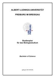 Studienplan - FakultÃ¤t fÃ¼r Biologie - Albert-Ludwigs-UniversitÃ¤t ...