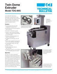 Twin Dome Granulator TDG-80PA technical bulletin - LCI Corporation