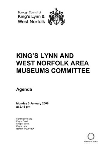 KING'S LYNN AND WEST NORFOLK AREA MUSEUMS COMMITTEE