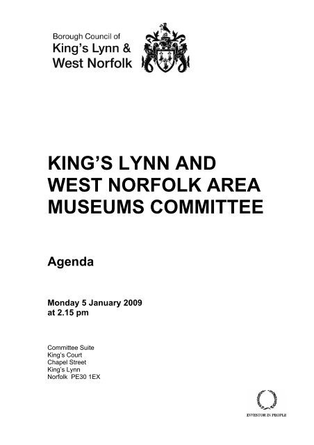 KING'S LYNN AND WEST NORFOLK AREA MUSEUMS COMMITTEE