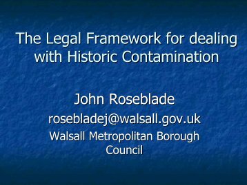 John Roseblade, Walsall Metropolitan Borough Council - Castings ...