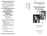 PCC Photography Workshop - Nov 10, 2012 - Peoria Camera Club