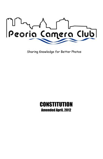Constitution - Peoria Camera Club