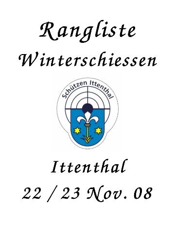 76. Winterschiessen Ittenthal - TalschÃ¼tzen Sulz