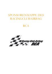 SPONSORENMAPPE DES RACINGCLUBAIRBAG