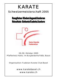 Karate Schweizermeisterschaft, 29. / 30. Oktober 2005, Basel ...