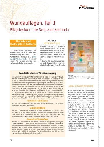 Wundauflagen, Teil 1 - Werner Sellmer