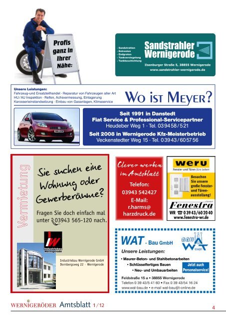 Amtsblatt Stadt Wernigerode  01 - 2012