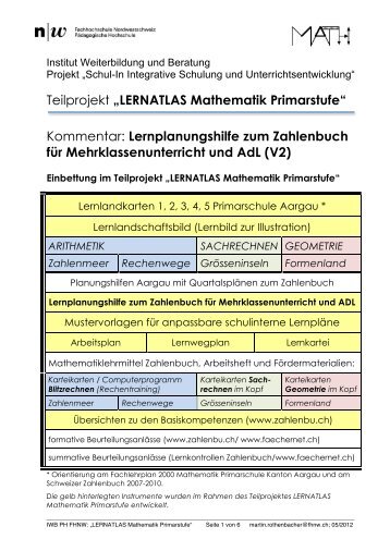 Lernplanungshilfe Kommentar 2012 (PDF) - Projekt Schul-In