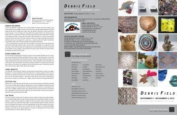 View the brochure for Debris Field - Castle Gallery - College of New ...