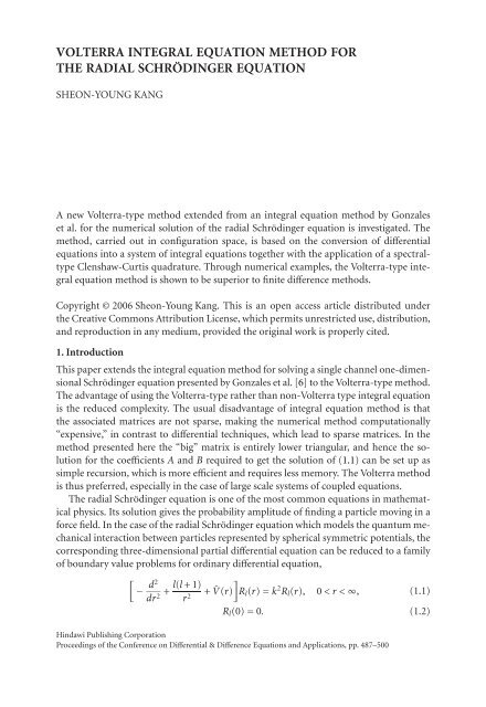 DIFFERENtIAl & DIFFERENCE EqUAtIONS ANd APPlICAtIONS