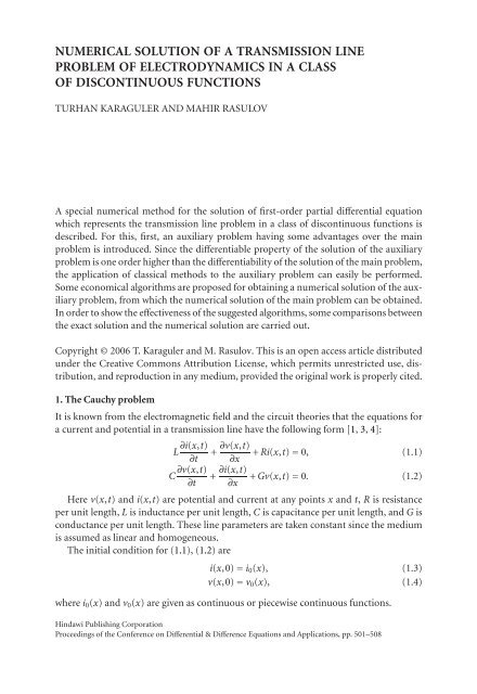 DIFFERENtIAl & DIFFERENCE EqUAtIONS ANd APPlICAtIONS