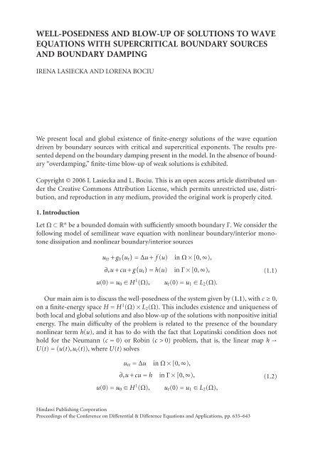 DIFFERENtIAl & DIFFERENCE EqUAtIONS ANd APPlICAtIONS