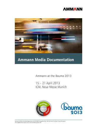 Ammann Media Documentation Bauma 2013 - Ammann Group