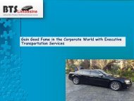 Gain Good Fame in the Corporate World with Executive Transportation Services