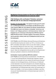 Pressemitteilung - iTAC Software AG