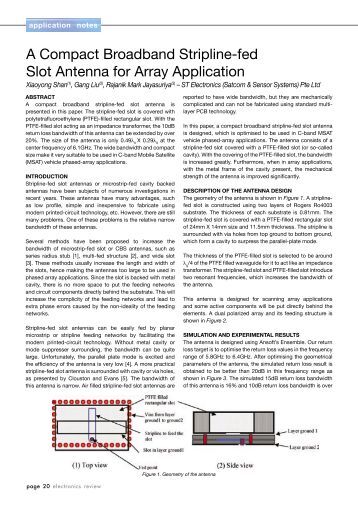 Broadband microstrip fed slot radiator